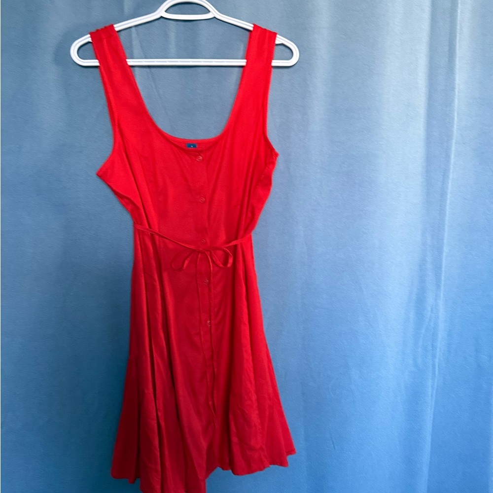Old Navy Vibrant Red Midi Dress